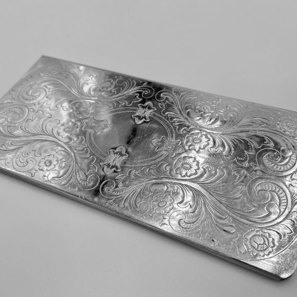 Dresden Sterling Sliver checkbook cover - Picture 9 of 12